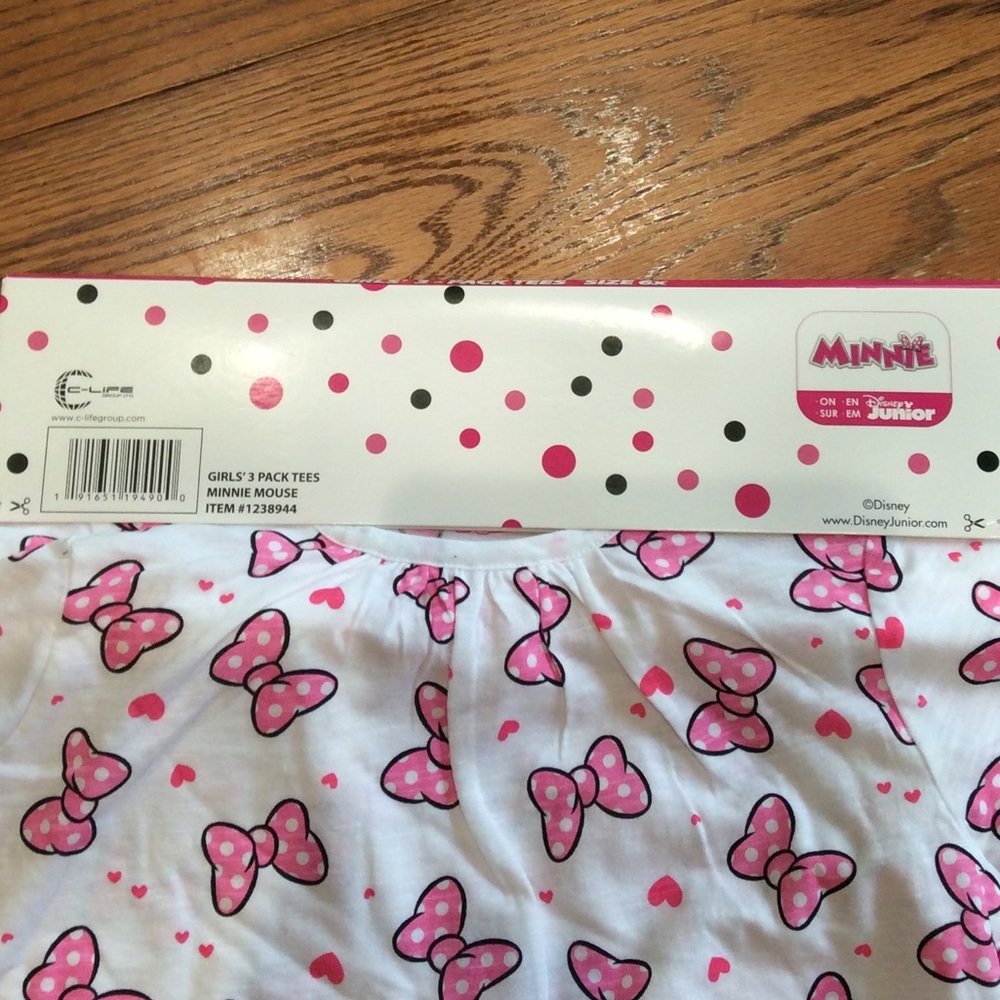 Minnie Mouse Girls' 3-Pack Tees. NWT. - Picture 6 of 9